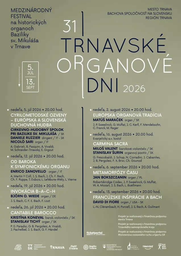 Trnavské organové dni 2026