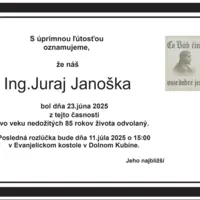Zomrel náš spolubrat Juraj Janoška